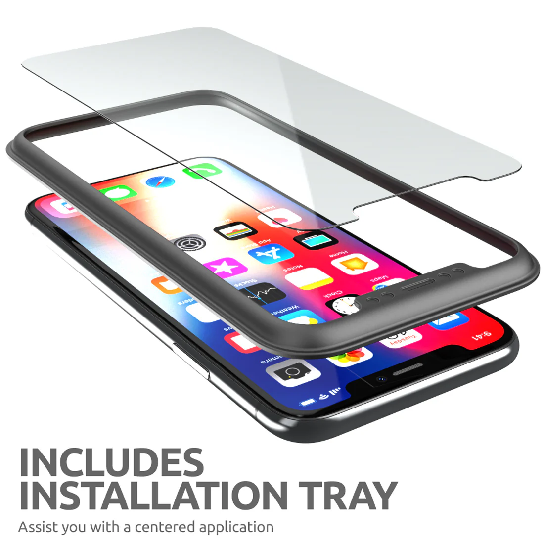 3D Glass Screen Protector for iPhone 5.8 inch 2017 and 2018 (2 Pack) -Clear - Image 3