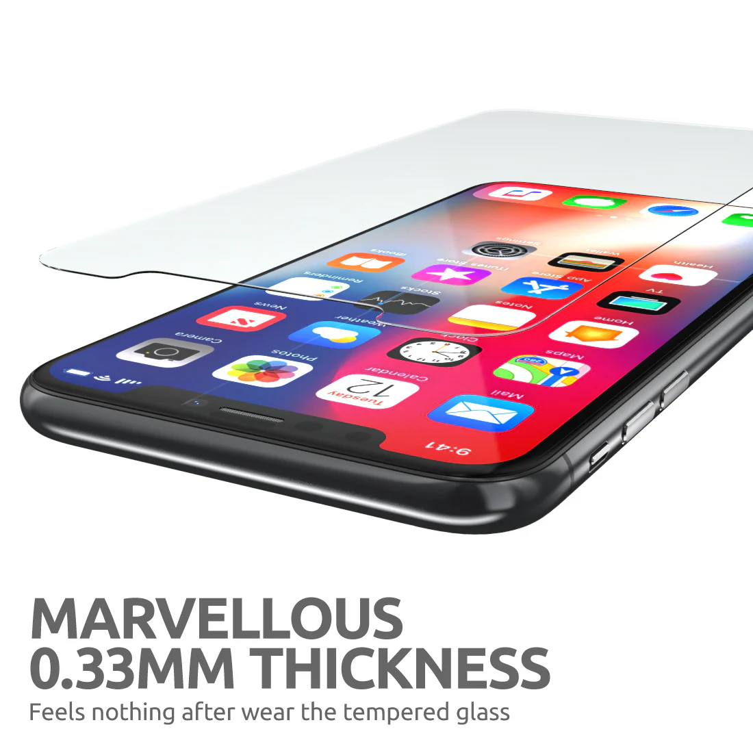 3D Glass Screen Protector for iPhone 5.8 inch 2017 and 2018 (2 Pack) -Clear - Image 7