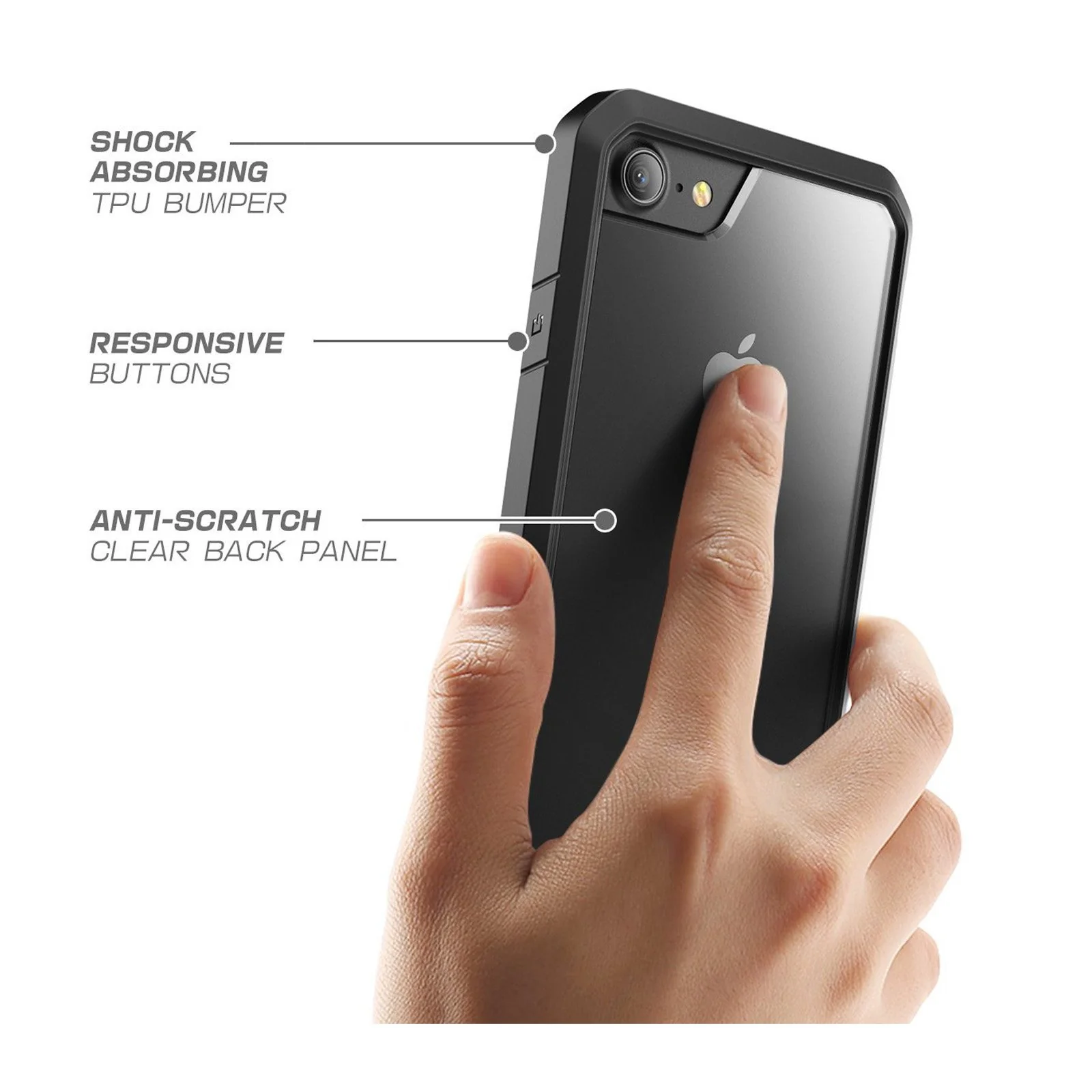 iPhone 7 Plus / 8 Plus Unicorn Beetle Hybrid Protective Bumper Case-Black - Image 3