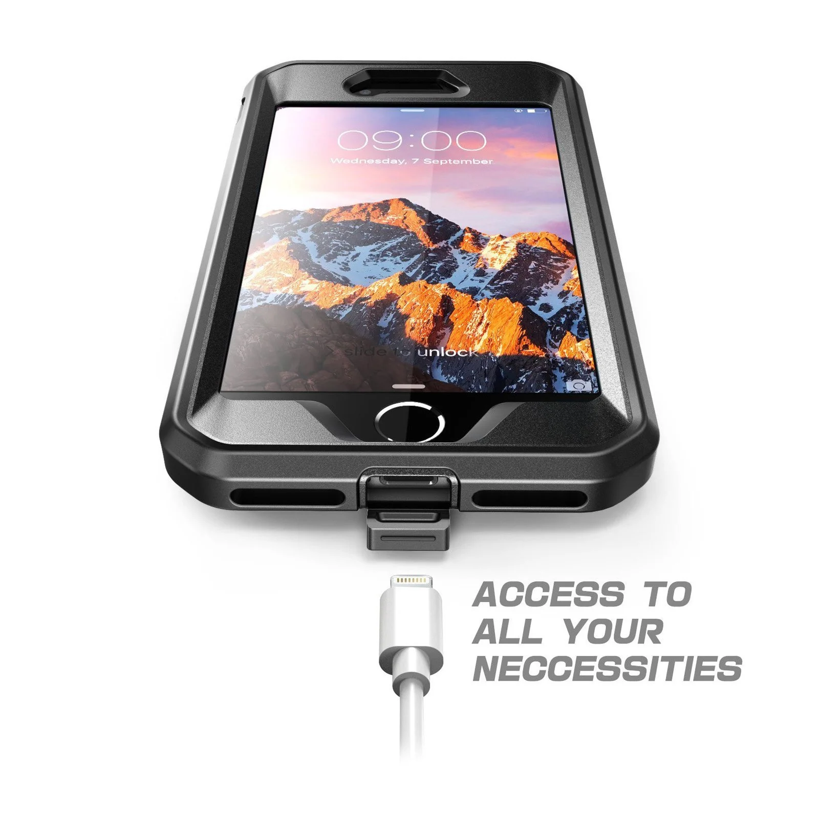 iPhone 7 Plus / 8 Plus Unicorn Beetle Pro Holster Case-Black - Image 4