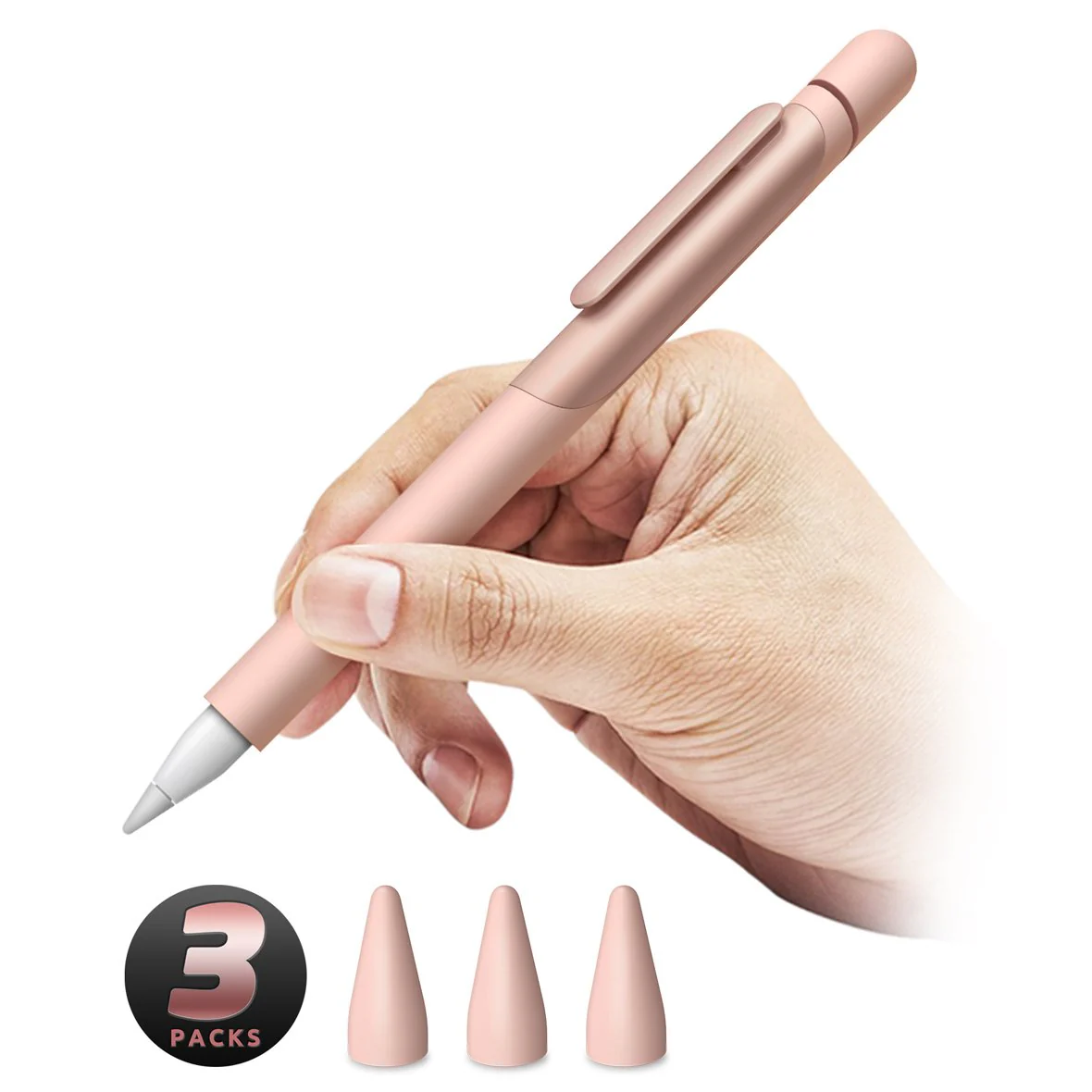 Apple Pencil 1 Silicone Protective Case-Rose Gold - Image 10