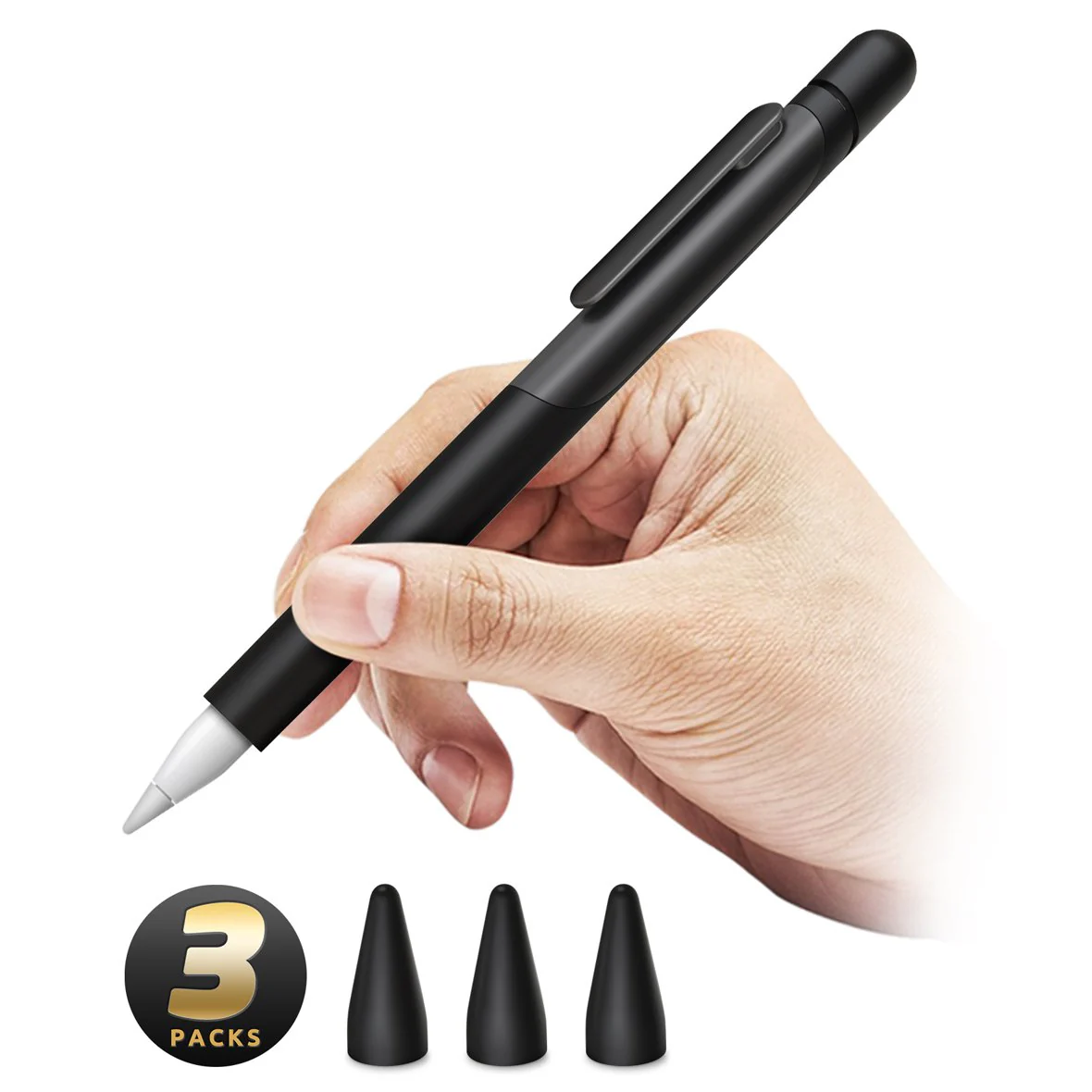 Apple Pencil 1 Silicone Protective Case-Black - Image 10