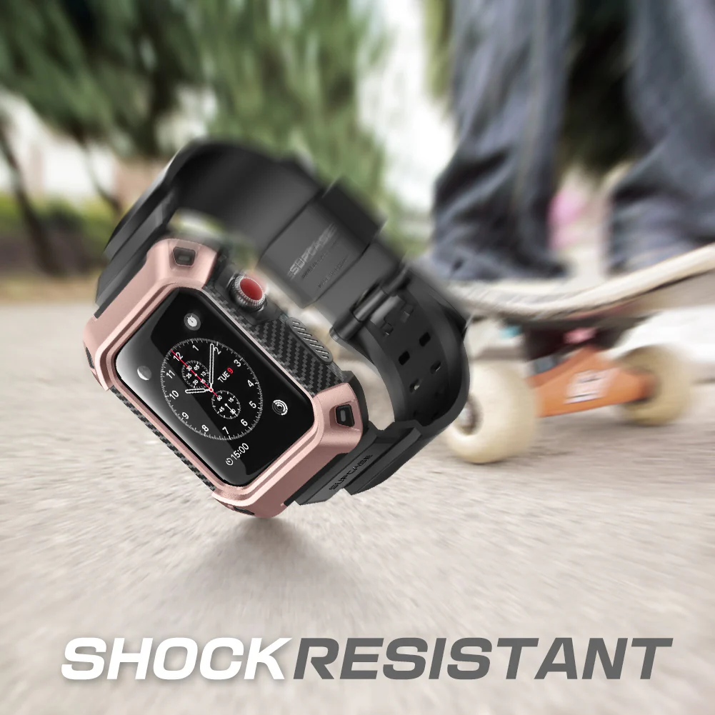 Apple Watch UB Pro Wristband Case (42mm)-Rose Gold - Image 6