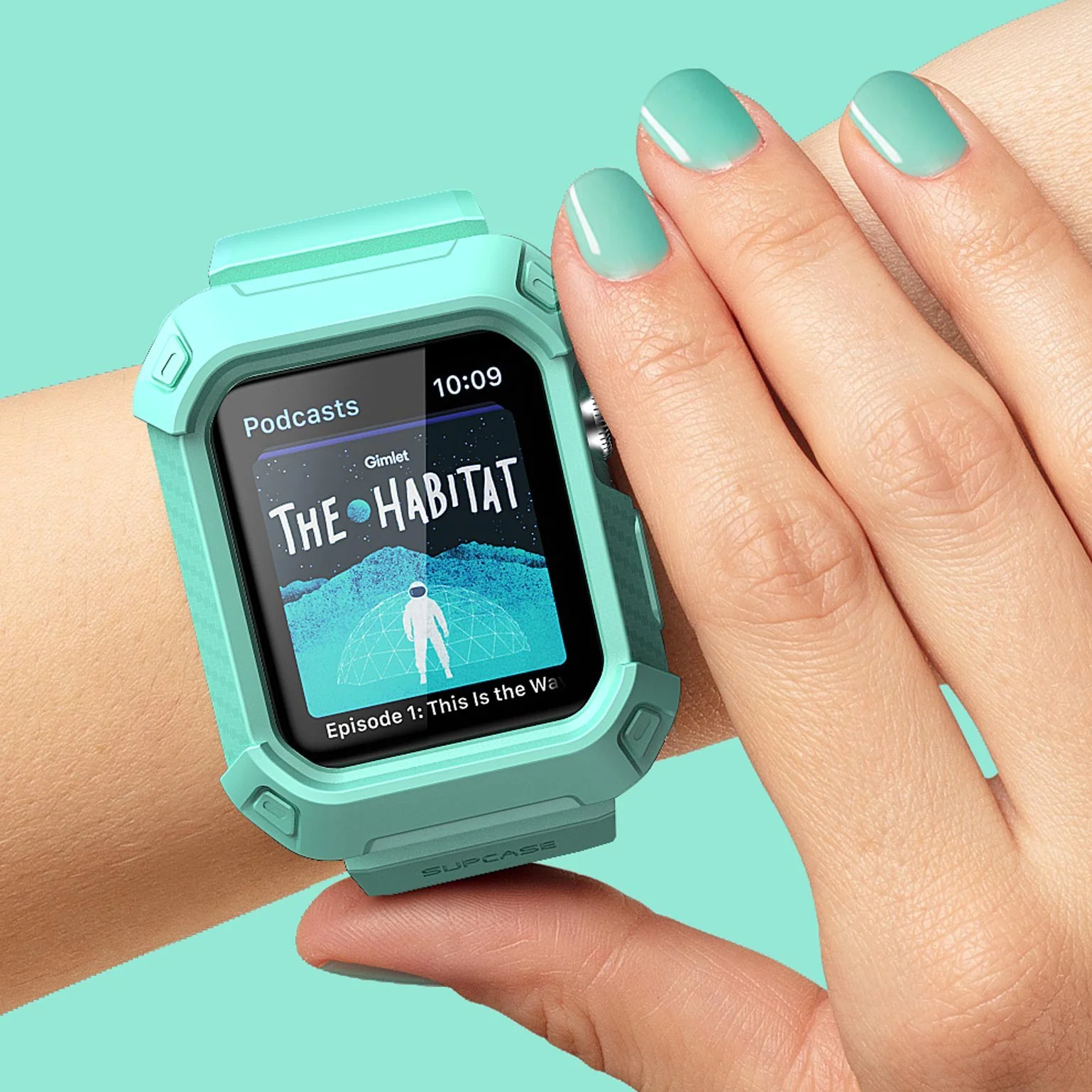 Apple Watch UB Pro Wristband Case (44mm/45mm)-Mint Green - Image 3