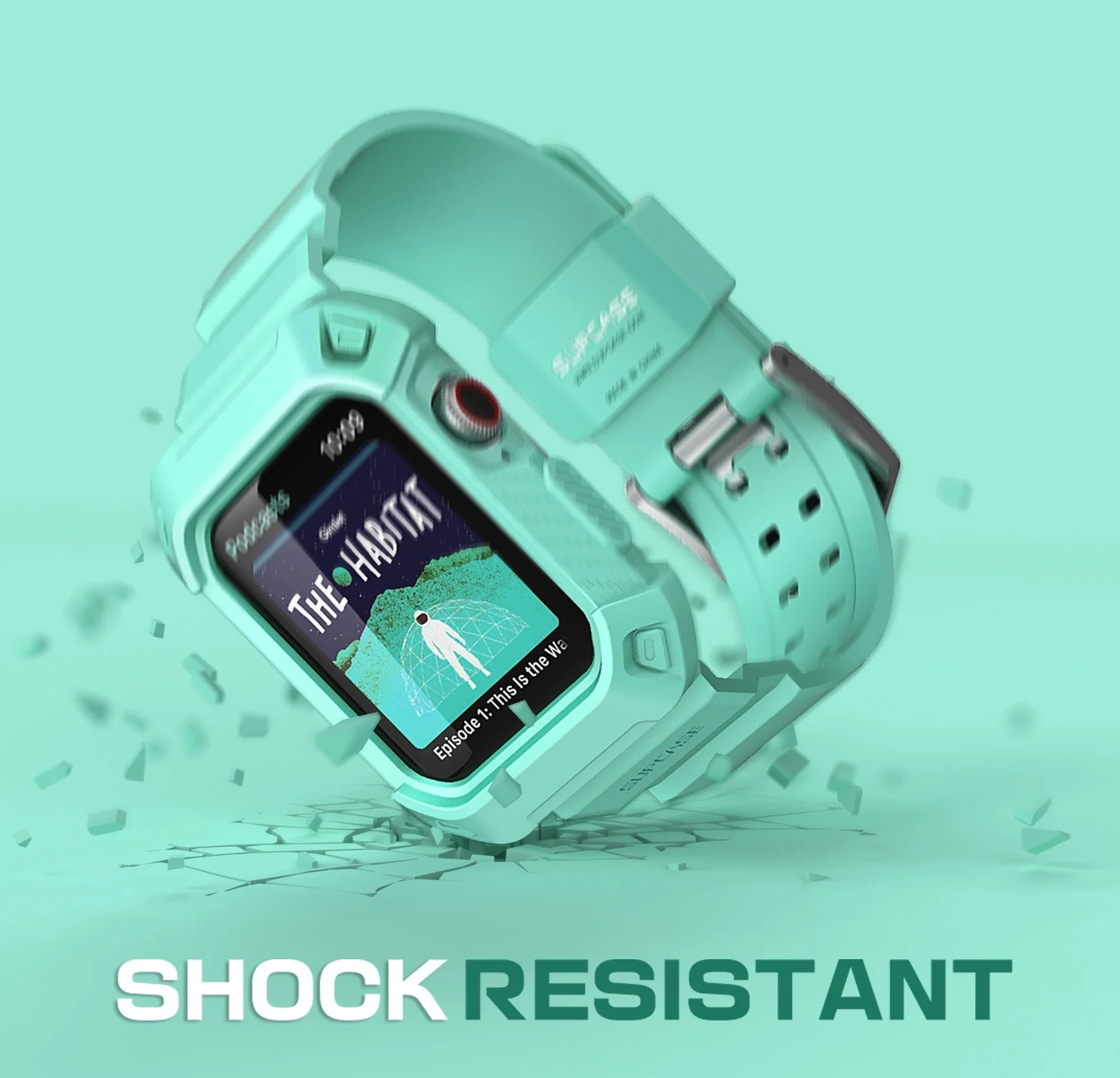 Apple Watch UB Pro Wristband Case (44mm/45mm)-Mint Green - Image 7