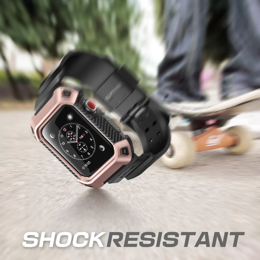 Apple Watch UB Pro Wristband Case (38mm)-Rose Gold - Image 3