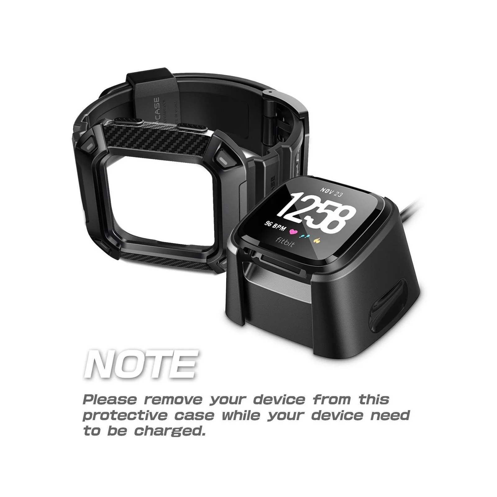 Fitbit Versa Unicorn Beetle Pro Wristband Case-Black - Image 4