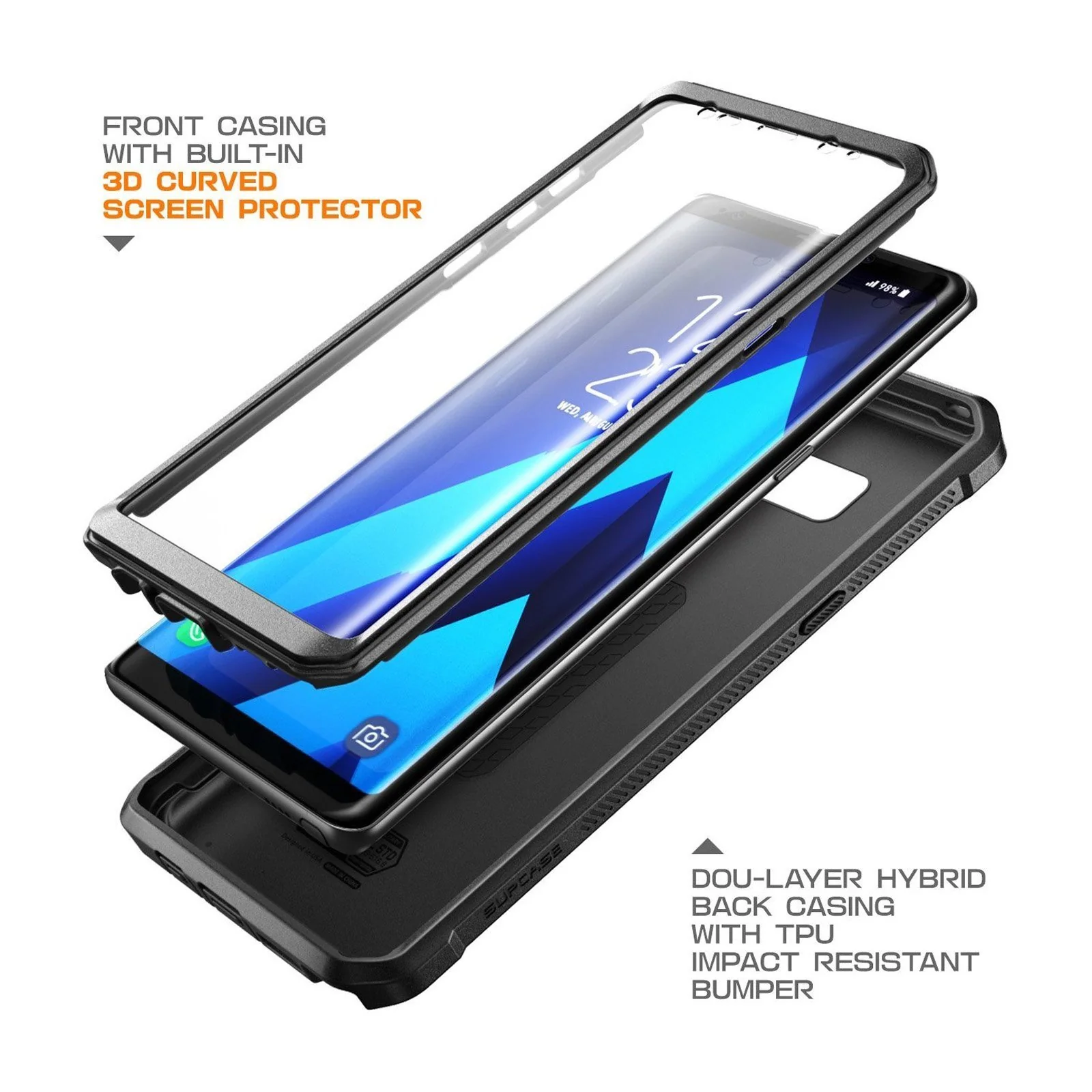Galaxy Note8 Unicorn Beetle Pro Full Body Rugged Holster Case-Black - Image 5