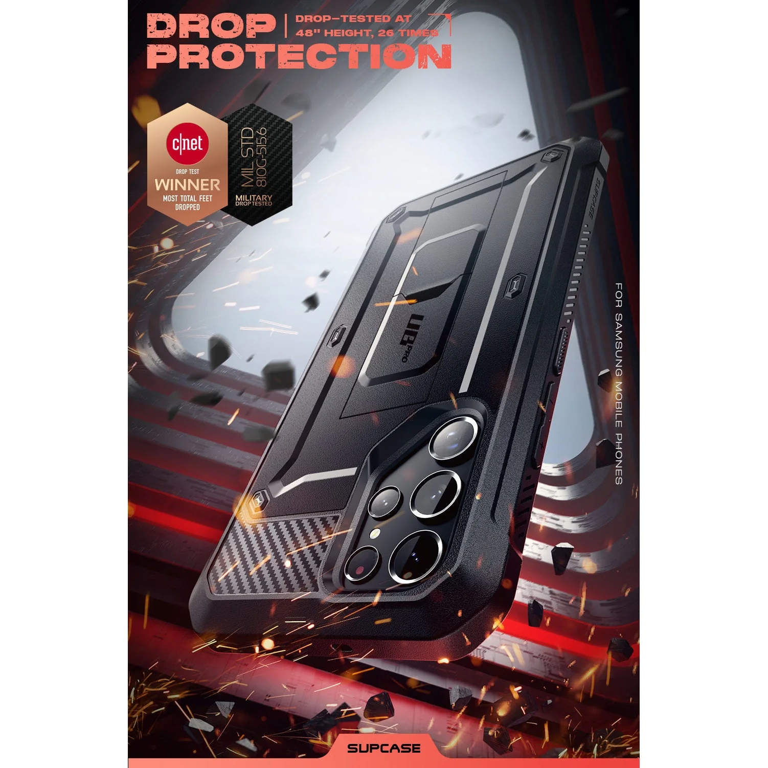 Galaxy S22 Ultra Unicorn Beetle PRO Rugged Case(Open-Box)-Black - Image 3