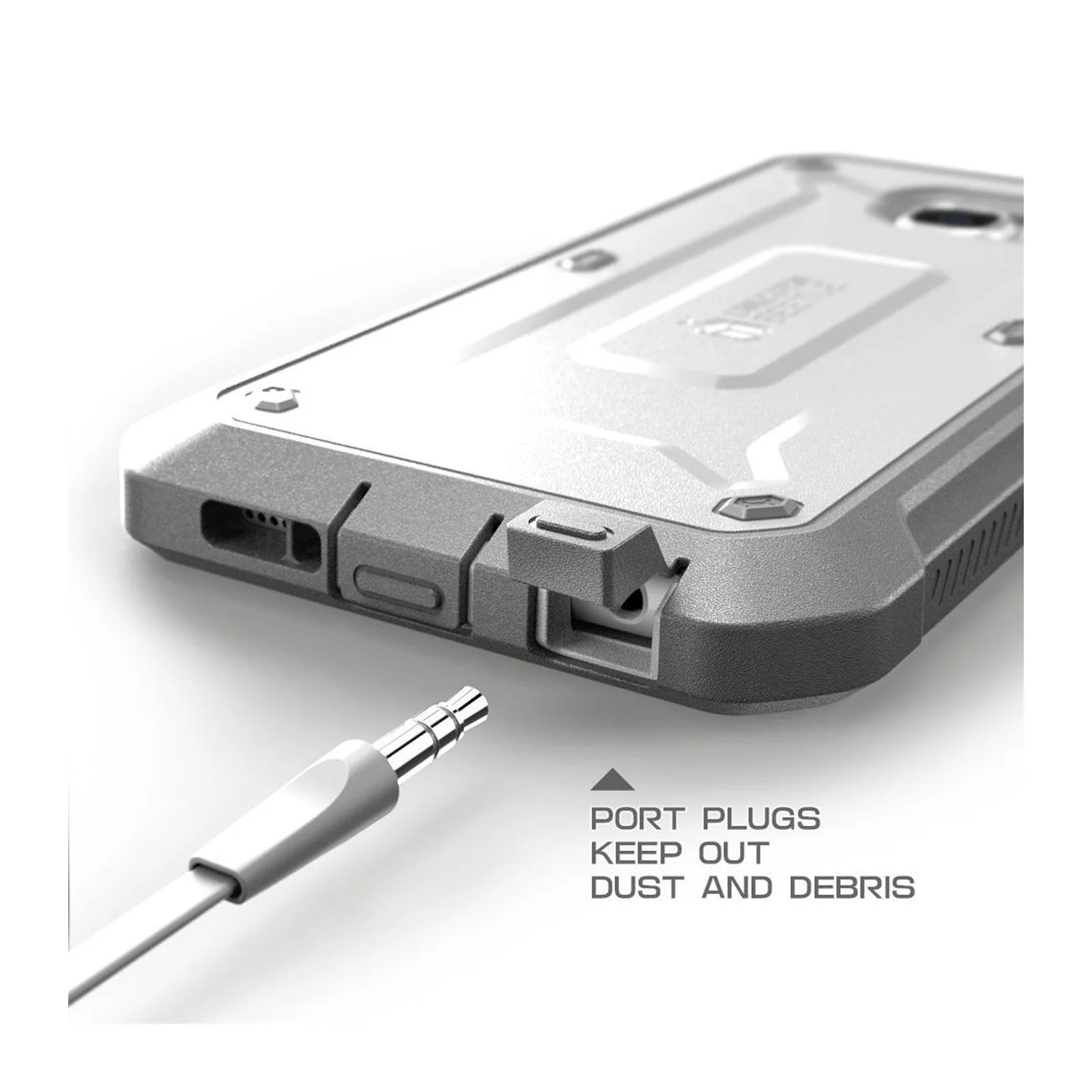 Galaxy S6 Unicorn Beetle Pro Full Body Rugged Holster Case with Screen Protector(open box)-White - Image 3