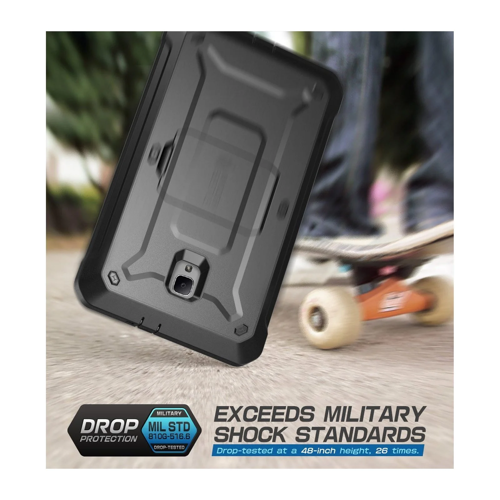 Galaxy Tab A 8.0 inch (2017) Unicorn Beetle Pro Rugged Case with Screen Protector and Kickstand-Black - Image 6