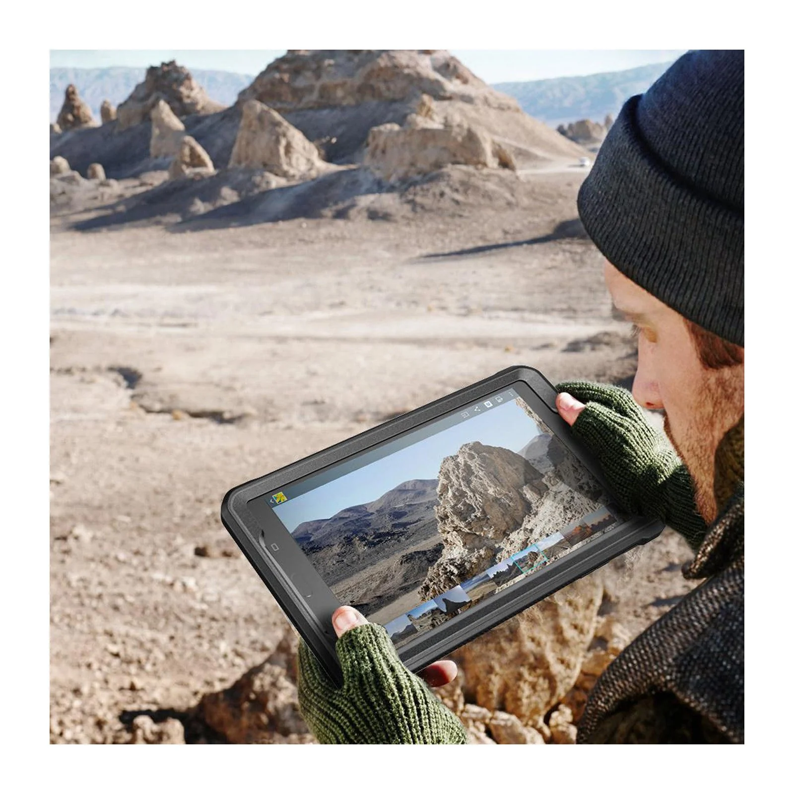 Galaxy Tab E 8.0 inch (2016) Unicorn Beetle Pro Rugged Case with Built-in Screen Protector-Black - Image 6