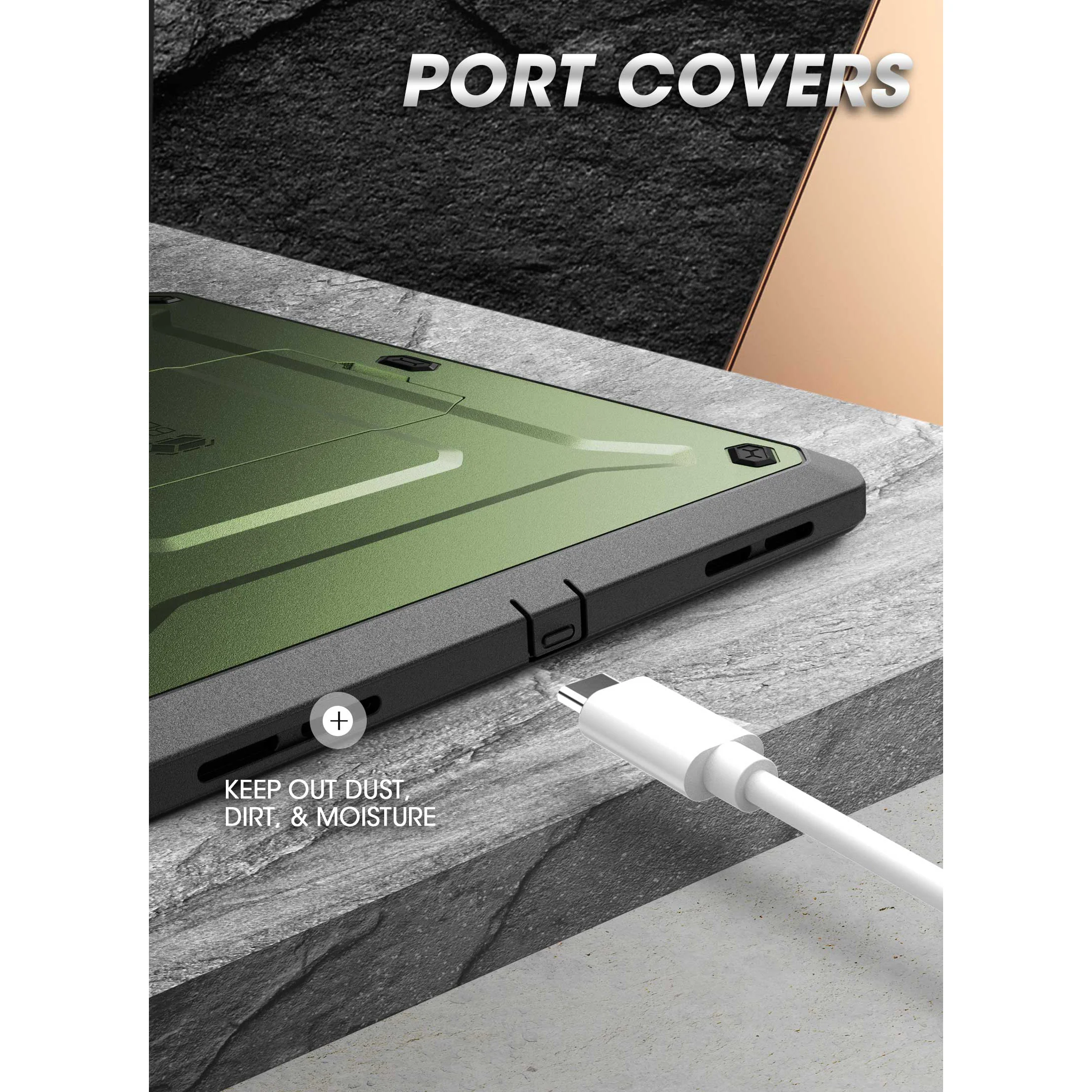 iPad 10.9" 2022 Unicorn Beetle PRO Rugged Kickstand Case-Dark Green - Image 5