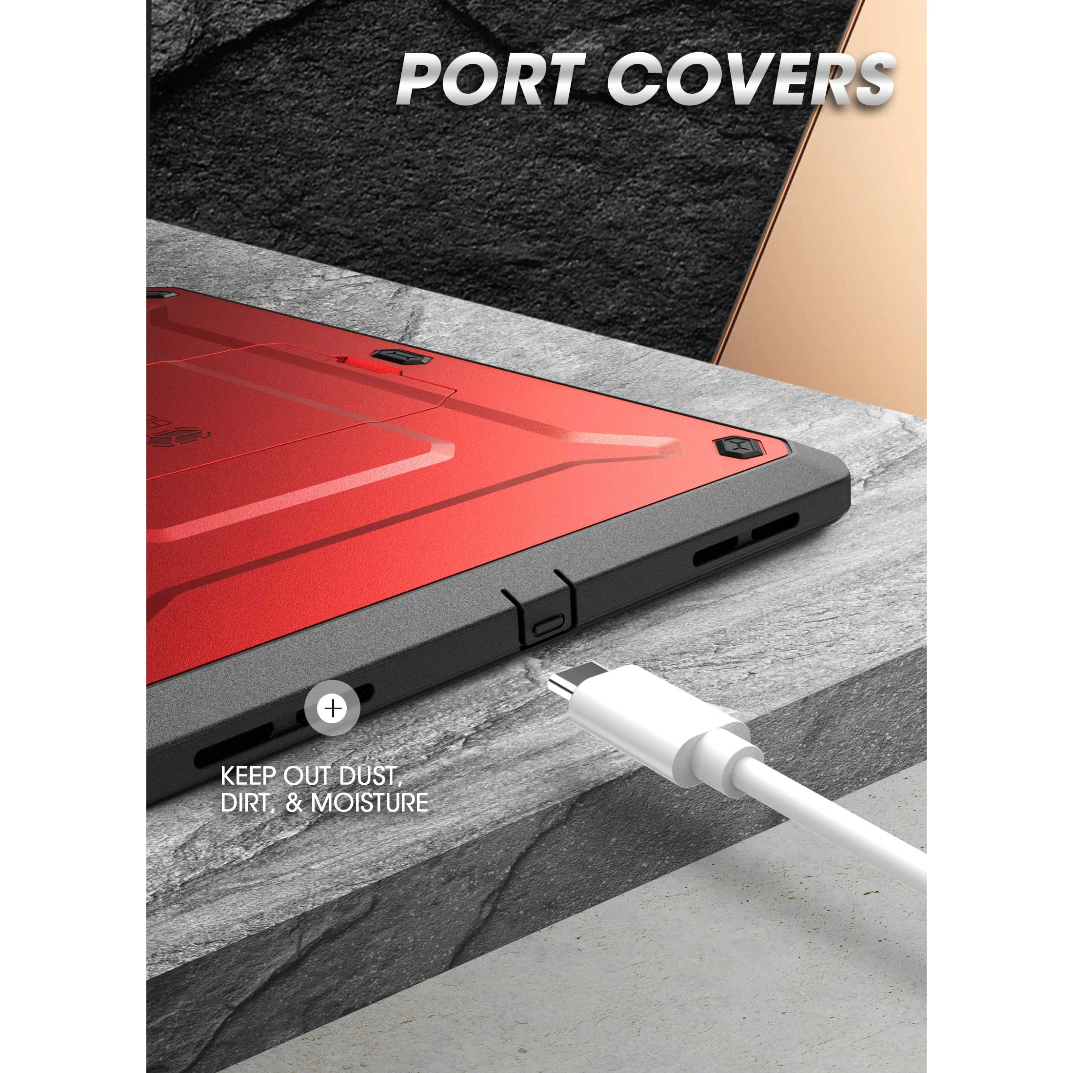 iPad 10.9" 2022 Unicorn Beetle PRO Rugged Kickstand Case-Metallic Red - Image 5