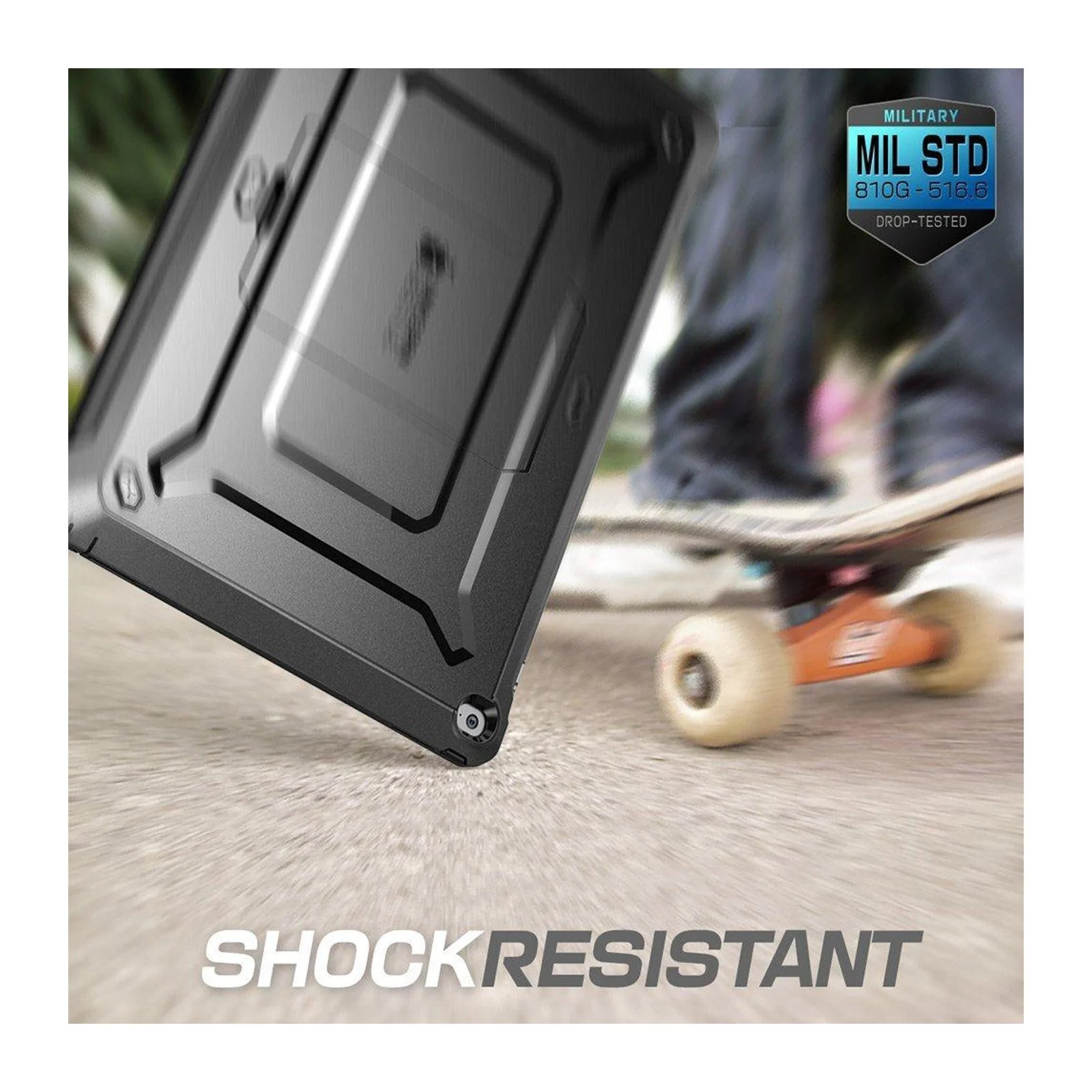 iPad Pro 12.9 in (2017) Unicorn Beetle Pro Rugged Case with Kickstand-Black - Image 5