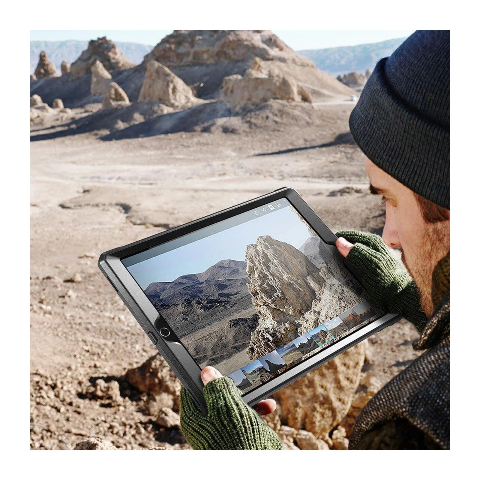 iPad Pro 12.9 in (2017) Unicorn Beetle Pro Rugged Case with Kickstand-Black - Image 7