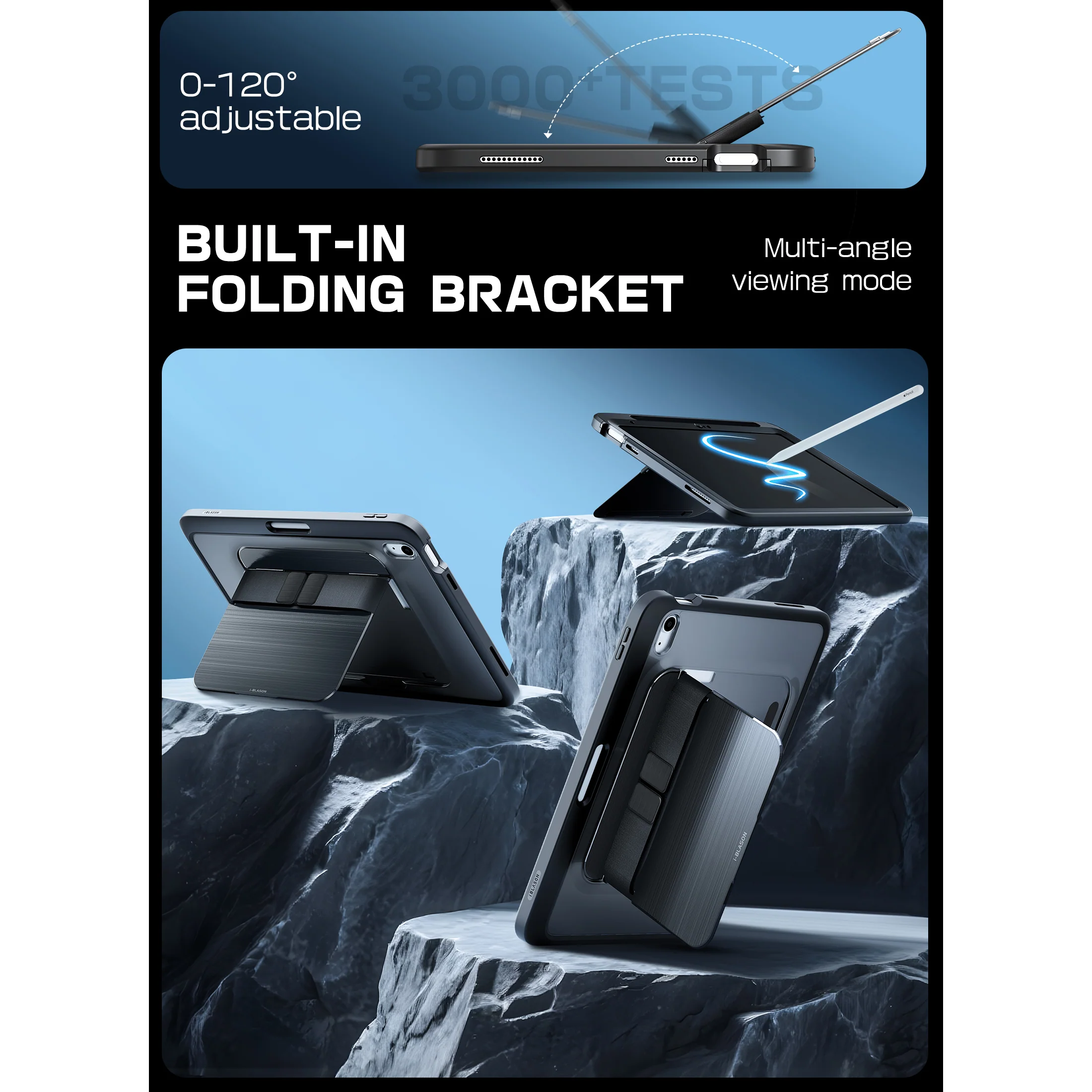 iPad A16 11 inch (2025) Ares Grip Case - Black - Image 10