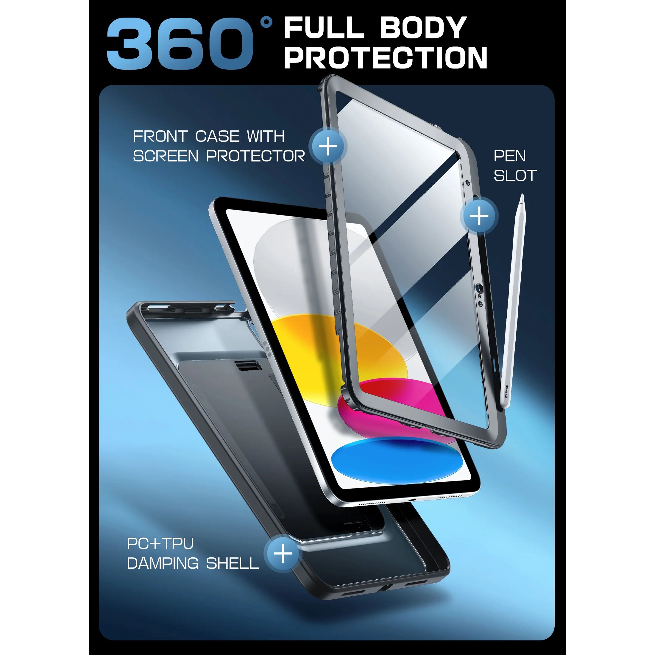 iPad A16 11 inch (2025) Ares Grip Case - Black - Image 9