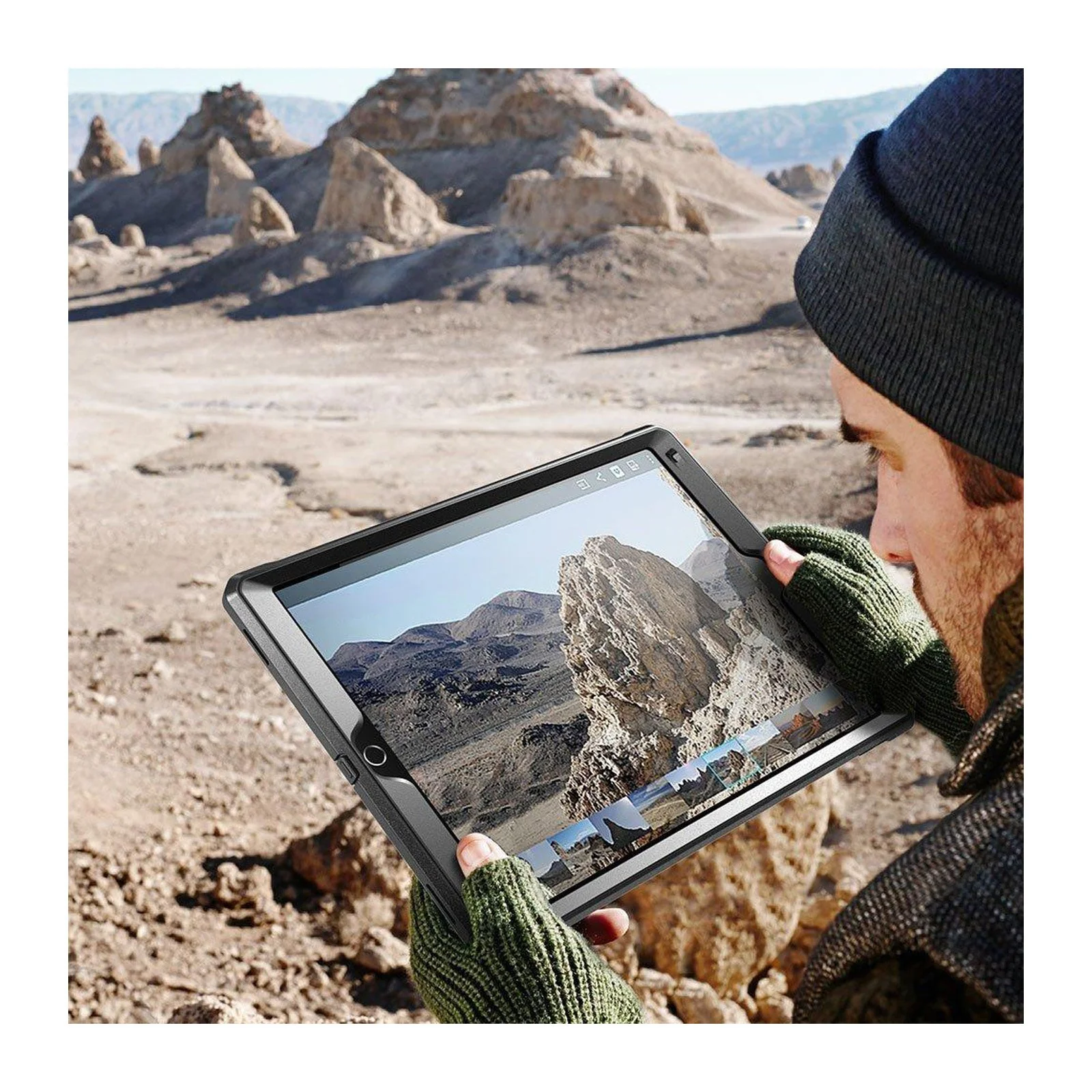 iPad Pro 12.9 in (2017) Unicorn Beetle Pro Rugged Protective Case w/ Screen Protector-Black - Image 6