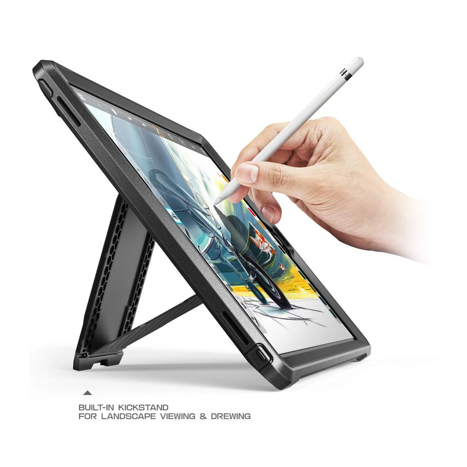 iPad Pro 12.9 inch (2015) Unicorn Beetle Pro Full Body Rugged Protective Case-Black - Image 3