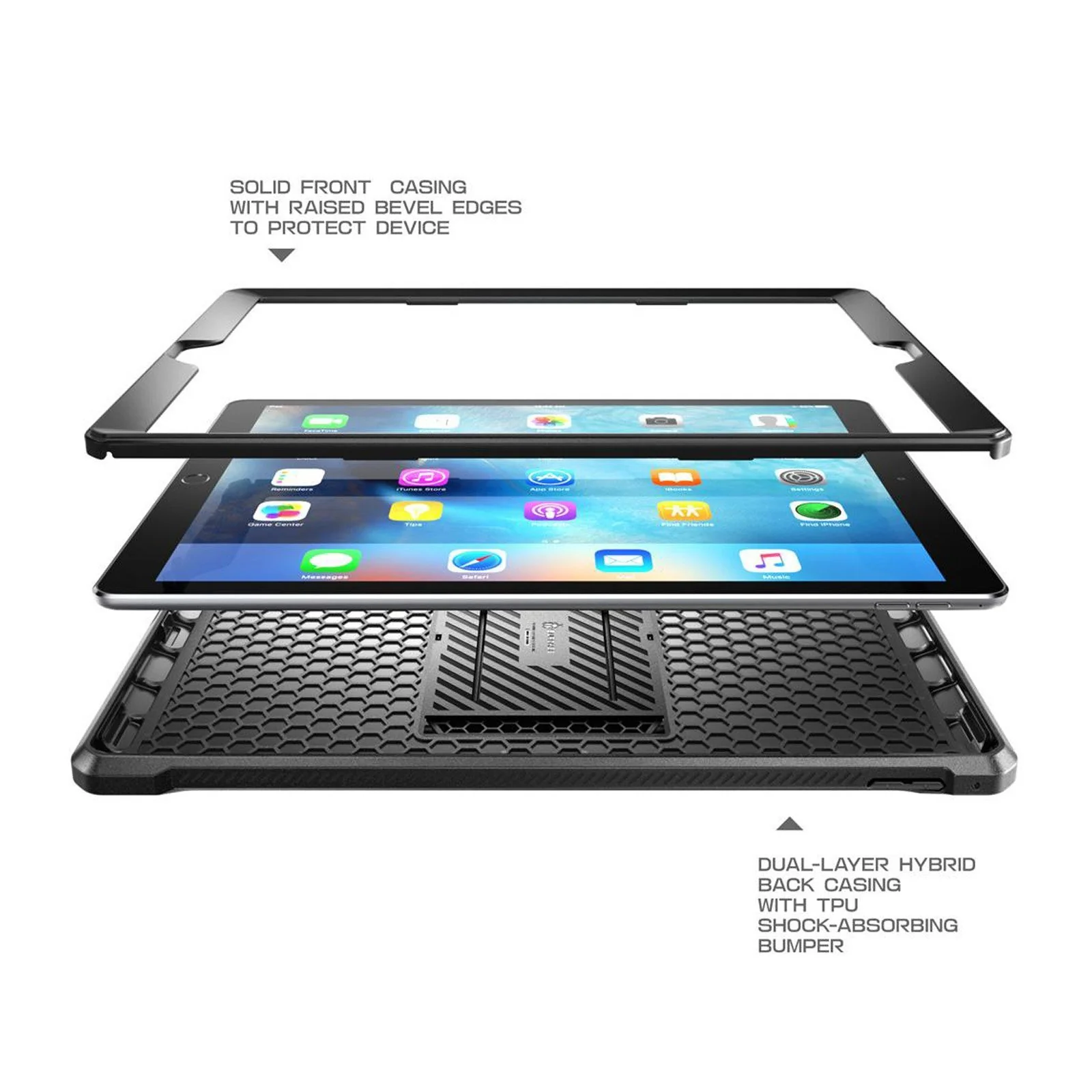 iPad Pro 12.9 inch (2015) Unicorn Beetle Pro Full Body Rugged Protective Case-Black - Image 4
