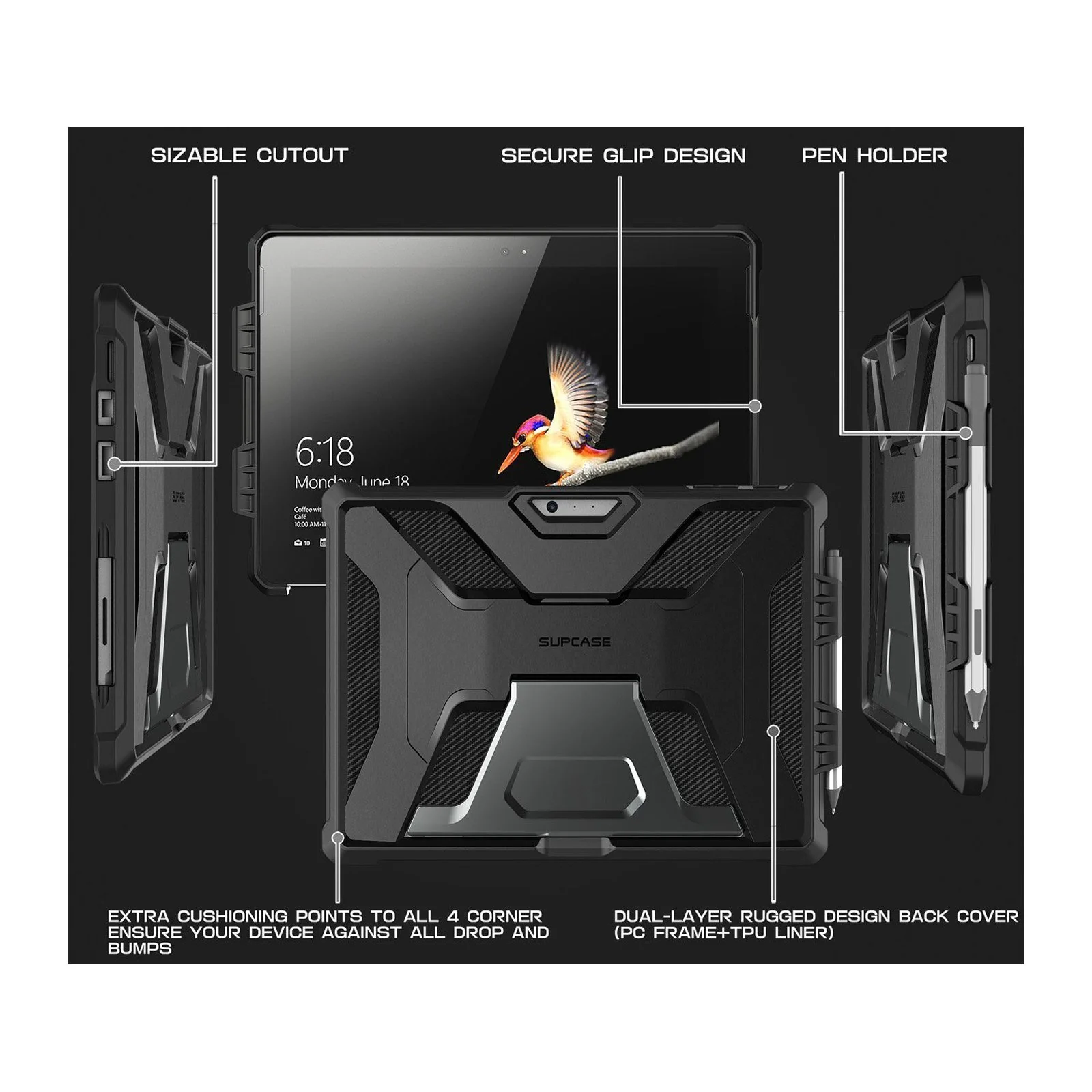 Microsoft Surface Pro Unicorn Beetle PRO Rugged Case-Black - Image 7