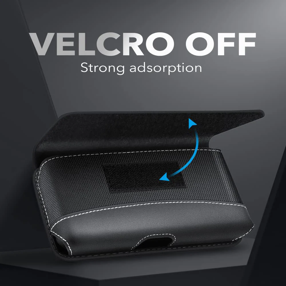 Universal Belt Clip Cell Phone Holster for Galaxy Fold and Large Phones-Black - Image 4