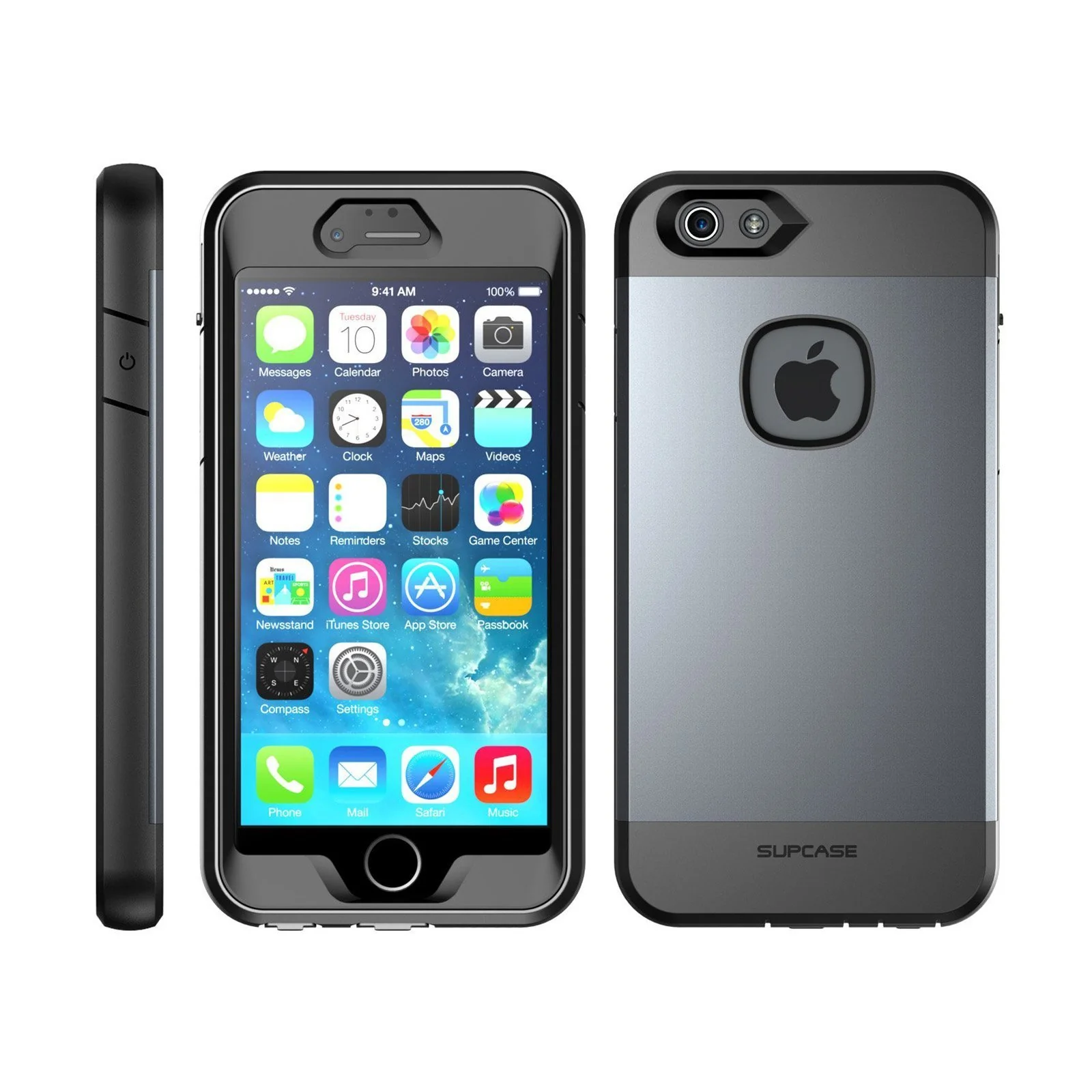 iPhone 6 Plus / 6S Plus Water Resistant Full body Protective Case-Gray/Silver/Gold - Image 4