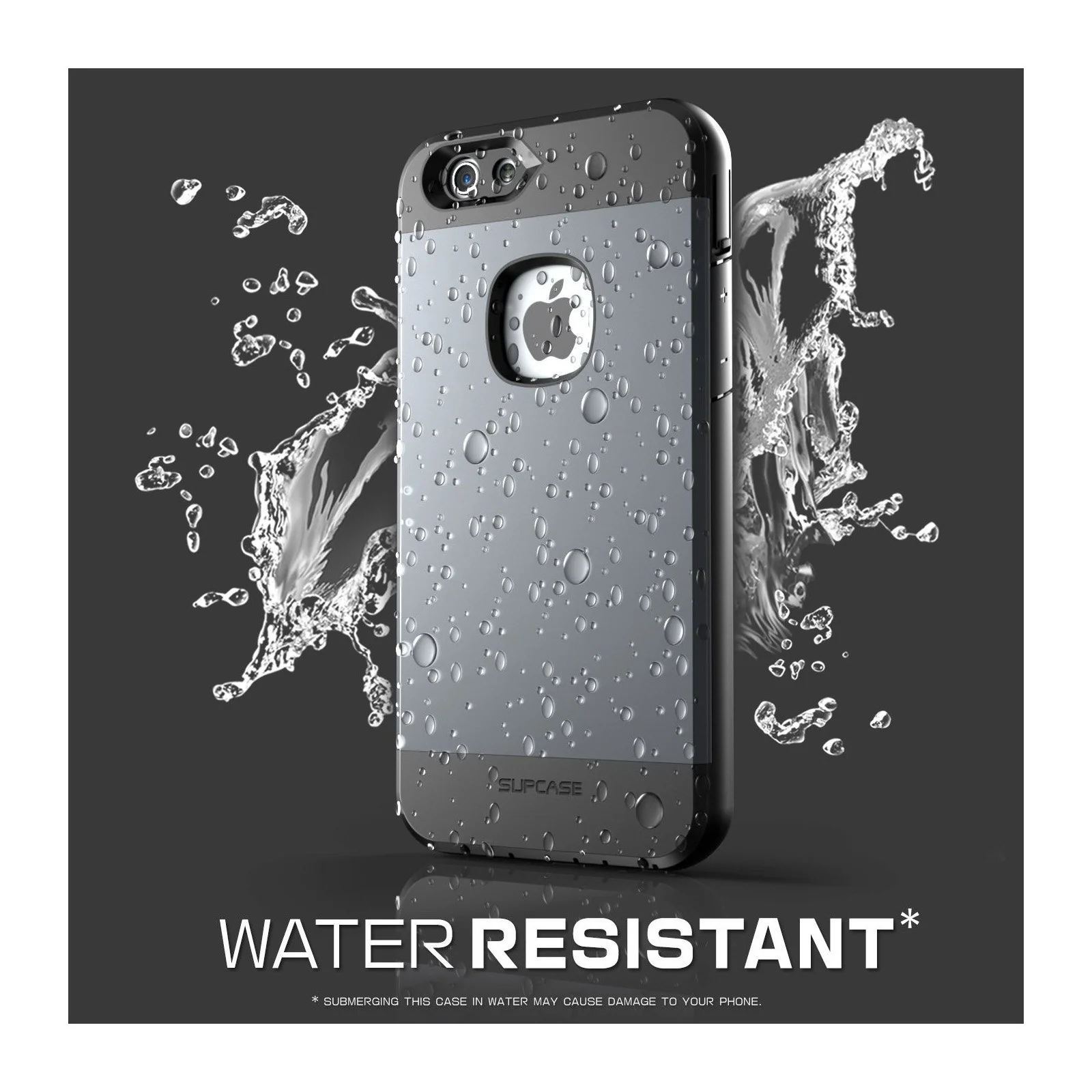 iPhone 6 Plus / 6S Plus Water Resistant Full body Protective Case-Gray/Silver/Gold - Image 7