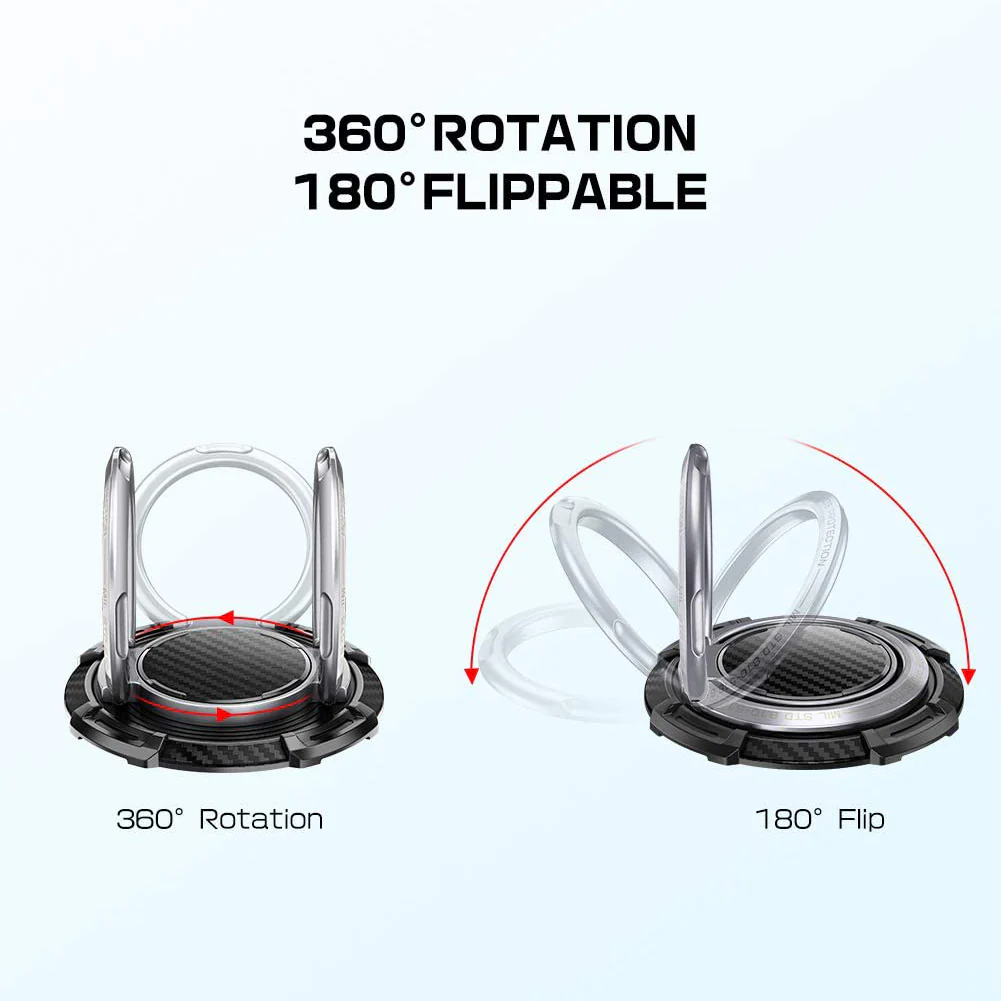 SUPCASE Ring Snap Adhesive Ring Holder and Kickstand-Black - Image 5