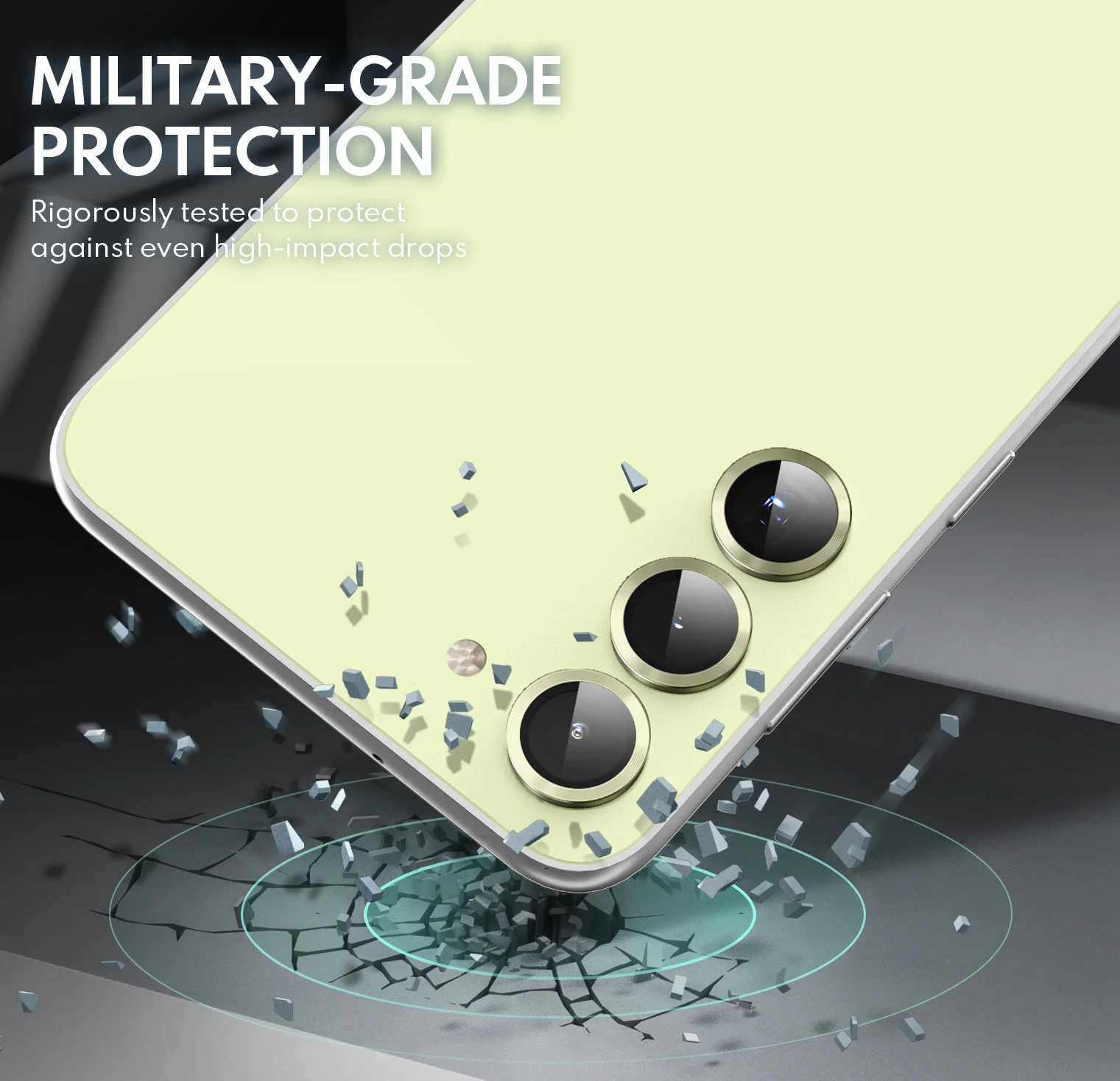 Tempered Glass Camera Lens Protector for Galaxy S23/S23 Plus-Mint Green - Image 3