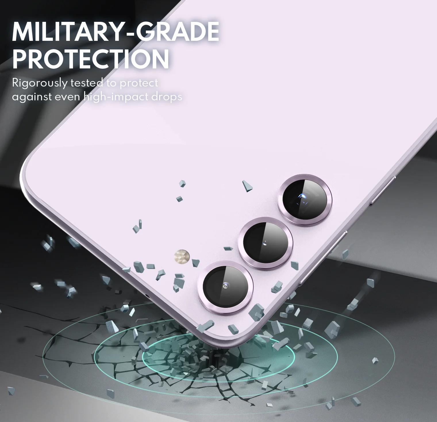 Tempered Glass Camera Lens Protector for Galaxy S23/S23 Plus-Rose Gold - Image 3