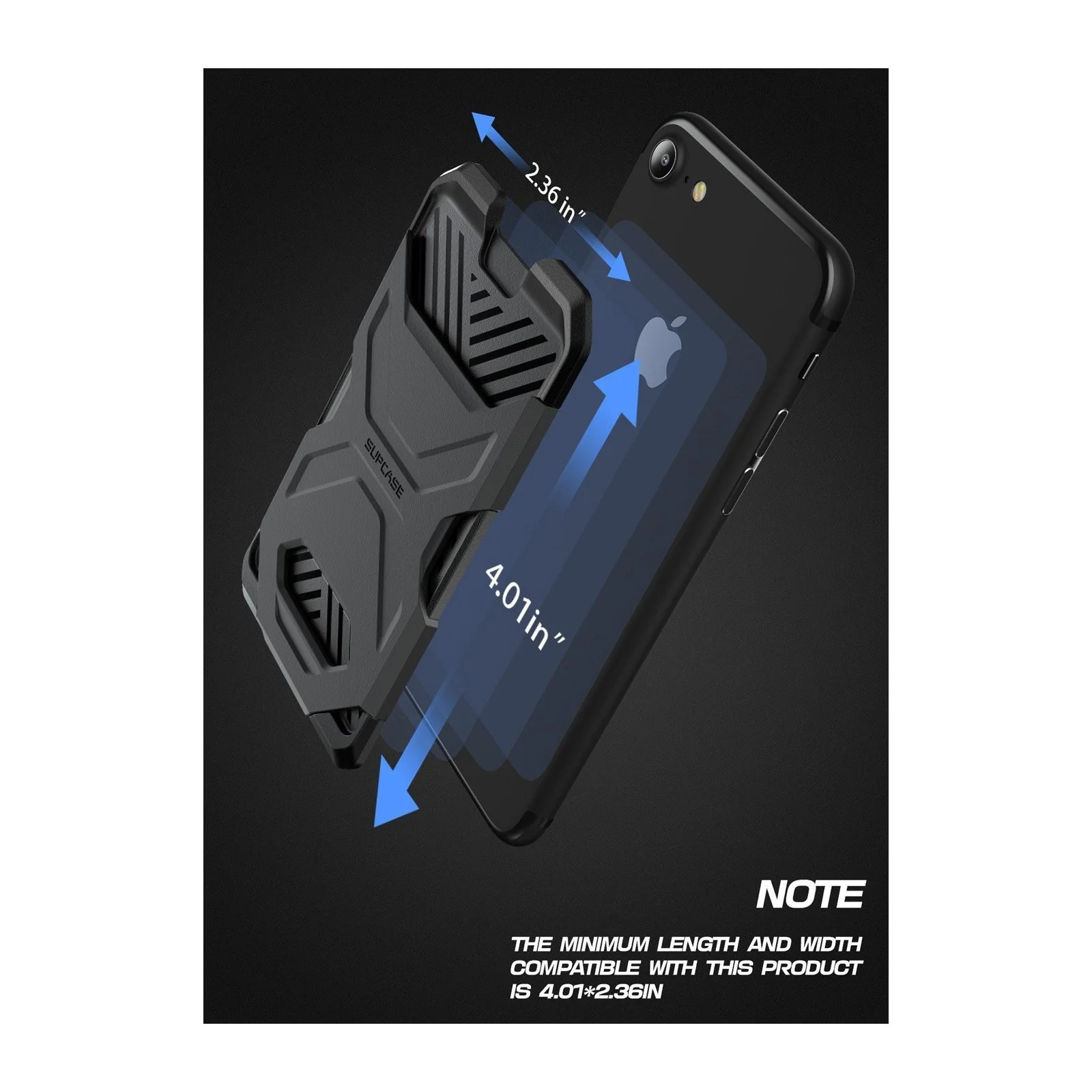 Silicone Adhesive Credit Card Holder (2 Pack)-Black - Image 4