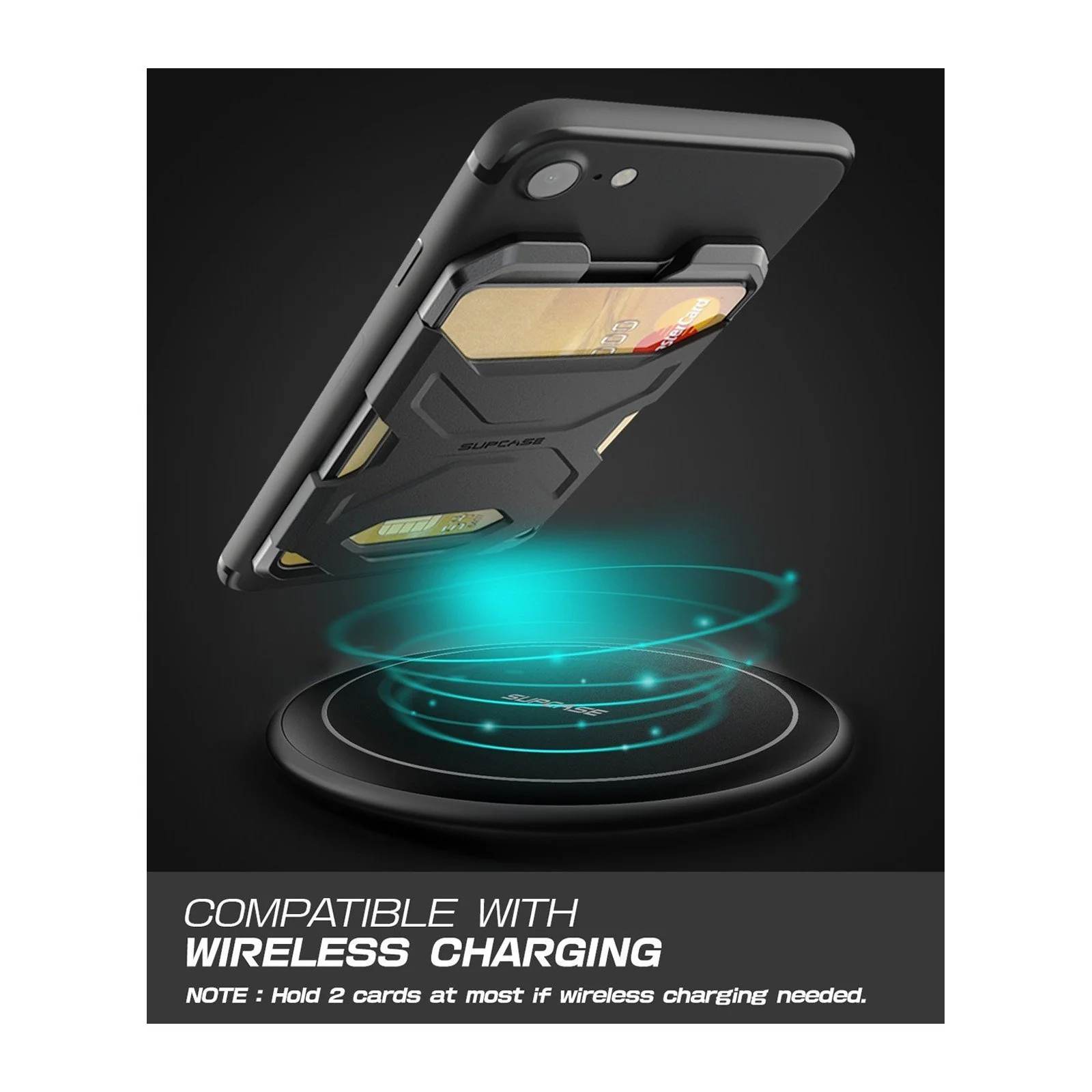 Silicone Adhesive Credit Card Holder (2 Pack)-Black - Image 6