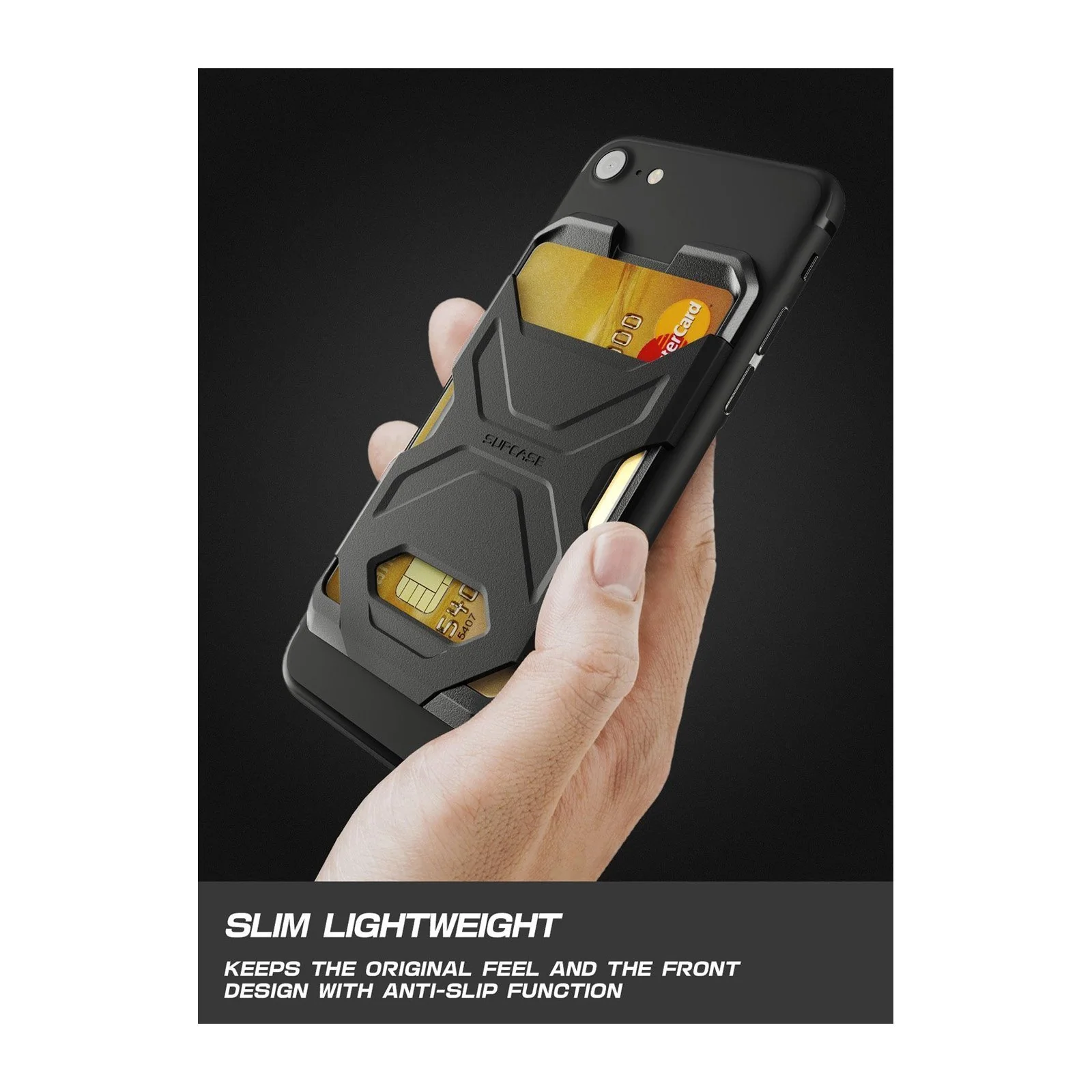 Silicone Adhesive Credit Card Holder (2 Pack)-Black - Image 7