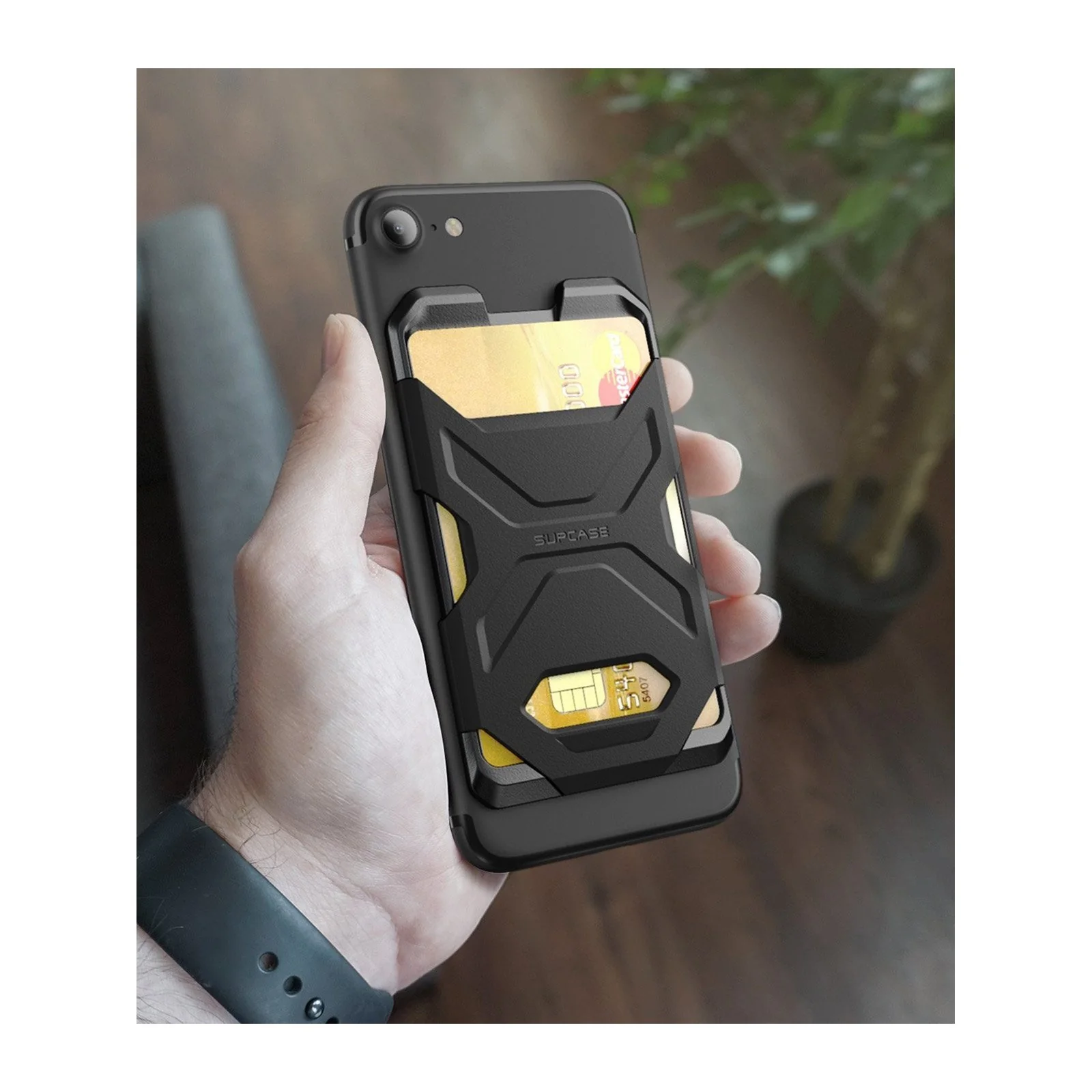 Silicone Adhesive Credit Card Holder (2 Pack)-Black - Image 8