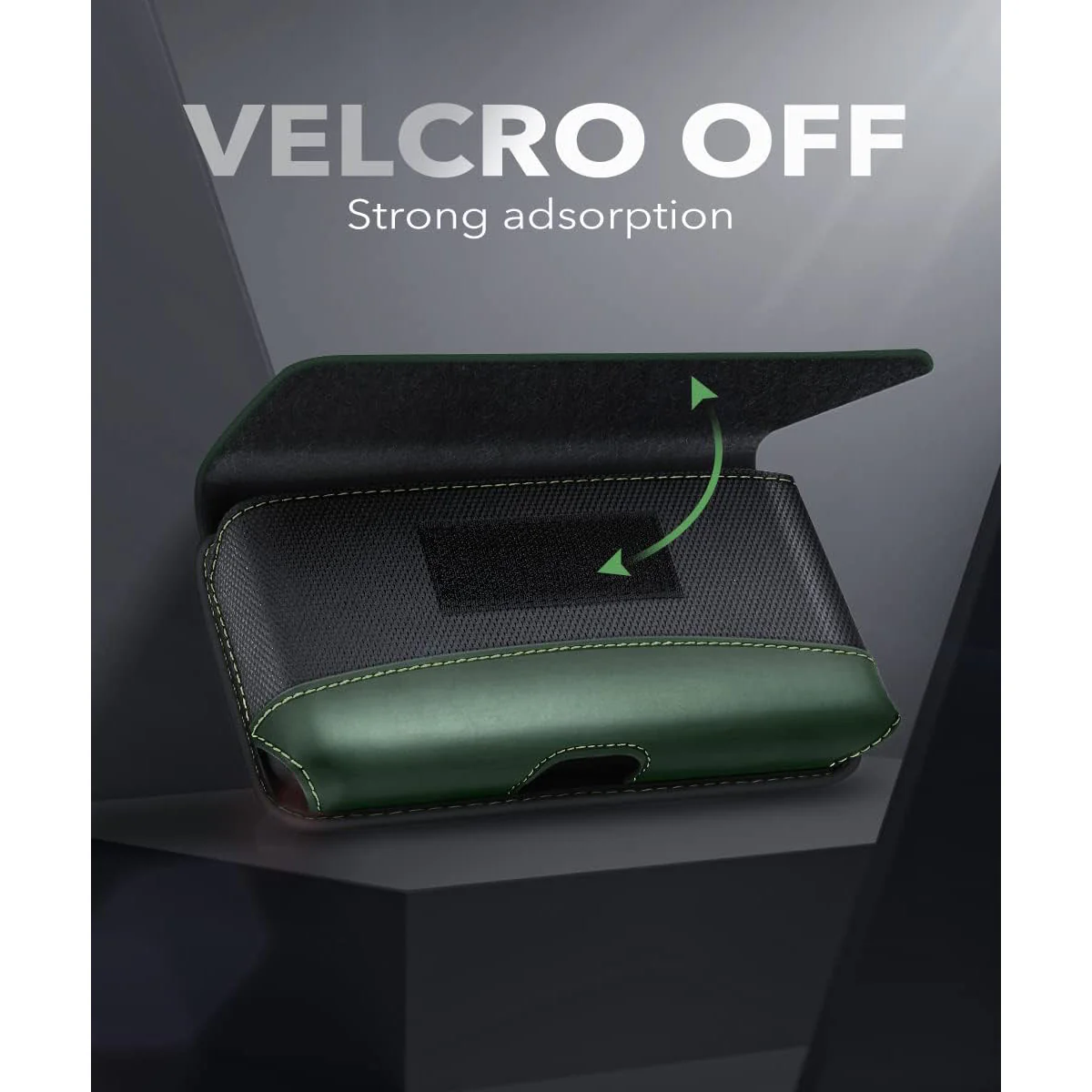 Universal Belt Clip Cell Phone Holster for Galaxy Fold and Large Phones-Green - Image 4