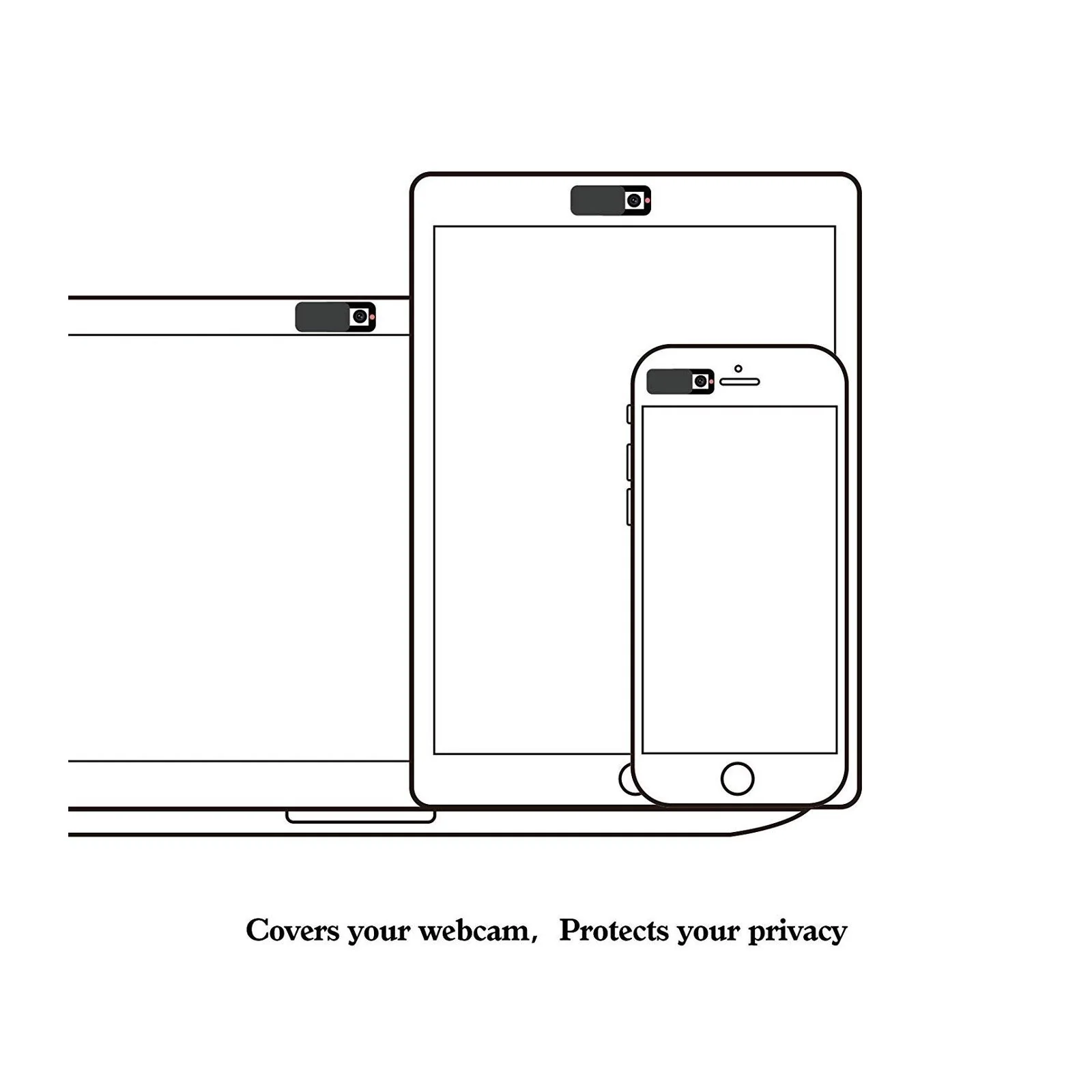 Webcam Slider Camera Cover (6 pack)-Black - Image 3